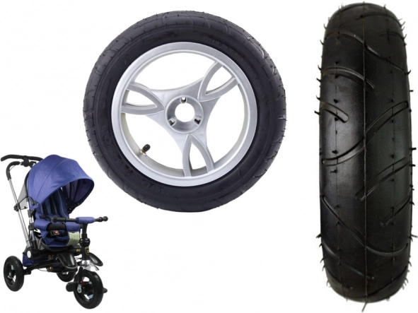 Roue avant en plastique avec pneu en caoutchouc gonflable pour PRO700