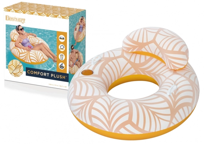 Zwemring met rugleuning 1,18 m oranje