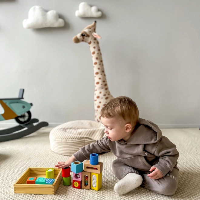 Tooky Toy Wooden Sensory Blocks Set