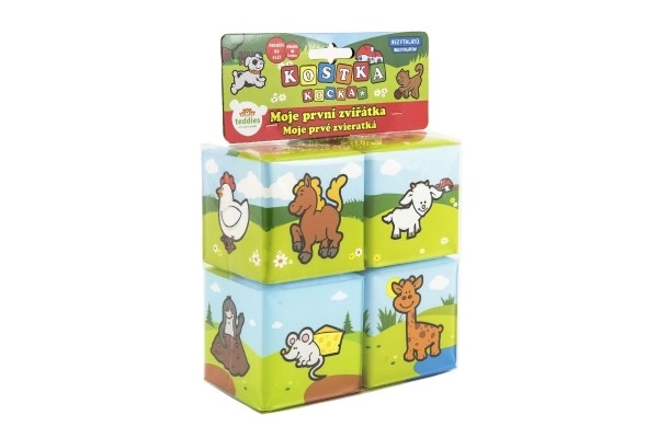 Zachte blokken Mijn eerste diertjes - 4 stuks