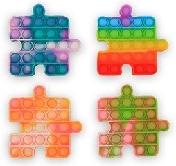 Pop it spel puzzel regenboog