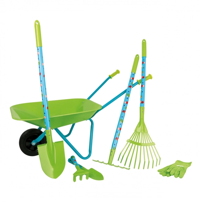 Tuinset voor kinderen met kruiwagen