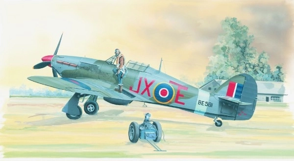 Modellflugzeug Hawker Hurricane MK.II HI TECH 1:72