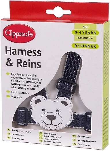 Kinderleiband en harnas CLIPPASAFE Navy White