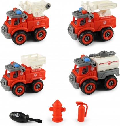 Screw-Together Fire Truck Set with Accessories