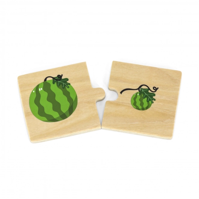 Houten puzzel met tegengestelde afbeeldingen VIGA