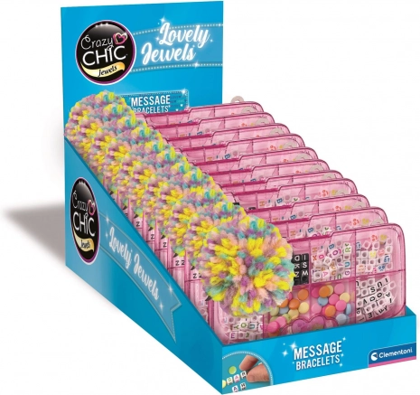Crazy Chic fabrique à messages – kit créatif pour bracelets CLEMENTONI