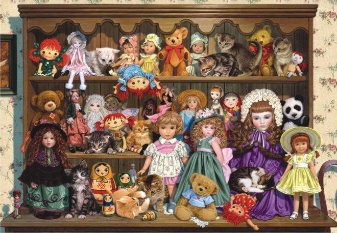 Puzzle Granny's Shelf with Dolls 500 Pieces