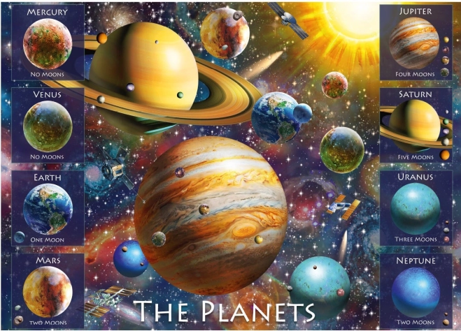 Puzzle DINO L’Espace et les huit planètes 500 pièces XL