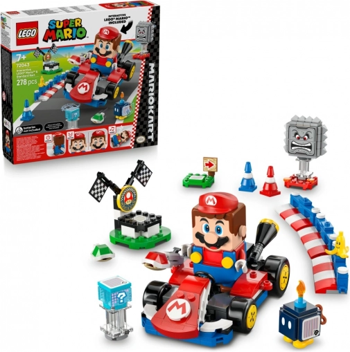 LEGO Super Mario Mario Kart – Interactive Mario Figure and Standard Kart
