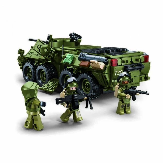 Bouwpakket tank BTR-80AS IFV van Sluban in schaal 1:35