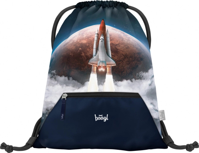 Baagl Schulset Space Shuttle: Ranzen, Federmäppchen, Beutel