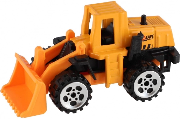 Mini bouwvoertuigen metaal/plastic 7 cm vrije loop mix van types