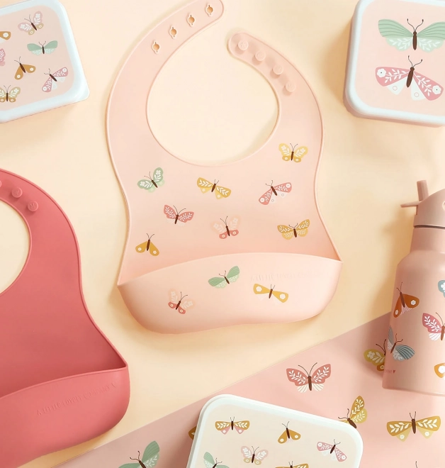 Bavoirs en silicone pour enfants avec motif de papillons – Petits papillons
