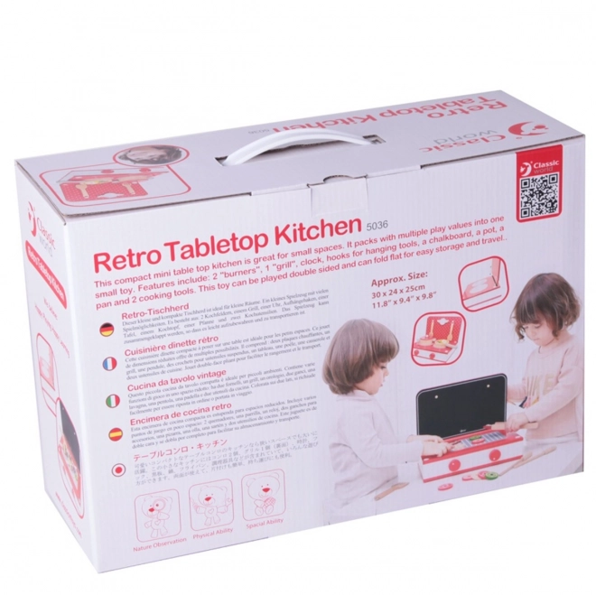 Holzküche 2-in-1 mit Grill und Herd für Kinder 22 Stück