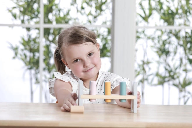 VIGA PolarB Holzbank mit Hammer – Montessori-Spielzeug