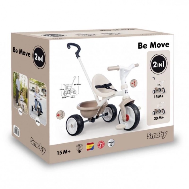 Driewieler voor kinderen Be Move in beige kleur