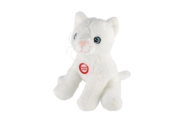 Mascotte Leo, crèmekleurige kat 15 cm