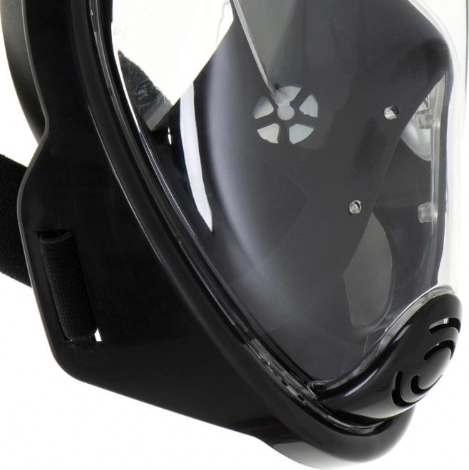 Opvouwbaar gezichtsbedekkend masker met snorkel L/XL zwart