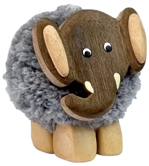 Kinder Holzfigur XL Pompon Elefant