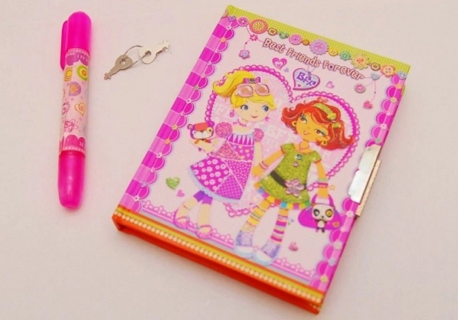 Memory book with lock "Friends Forever"