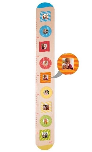 Goki houten groeimeter met fotolijstjes