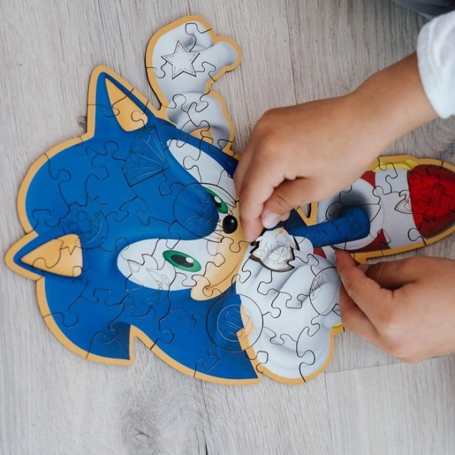 Houten puzzel Sonic 50 stukjes