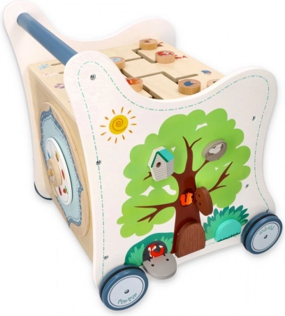 Motif forestier et boîte à formes