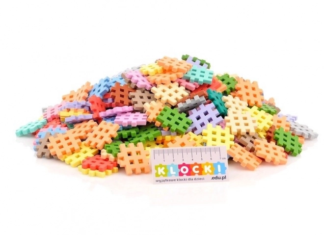 Constructieblokjes Waffle mini pastel 500 stuks