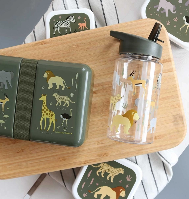 A Little Lovely Company Drinking bottle – Animals of the savannah