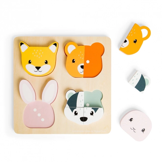 Holz-Steckpuzzle mit Zählen Bigjigs Toys