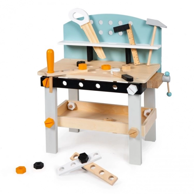 Houten kinderwerkbank met gereedschap ECOTOYS