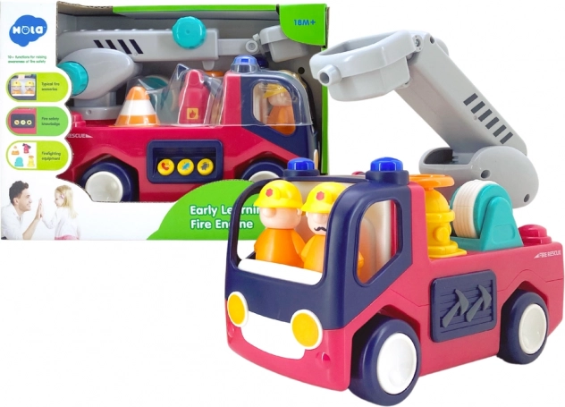 Interactive children's fire truck with sounds and lights