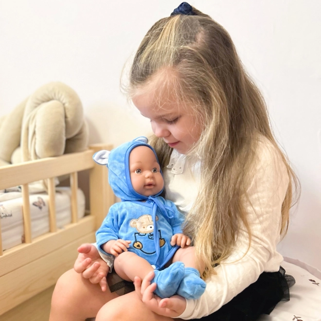 Woopie koninklijke babypop in teddyberenoutfit 46 cm