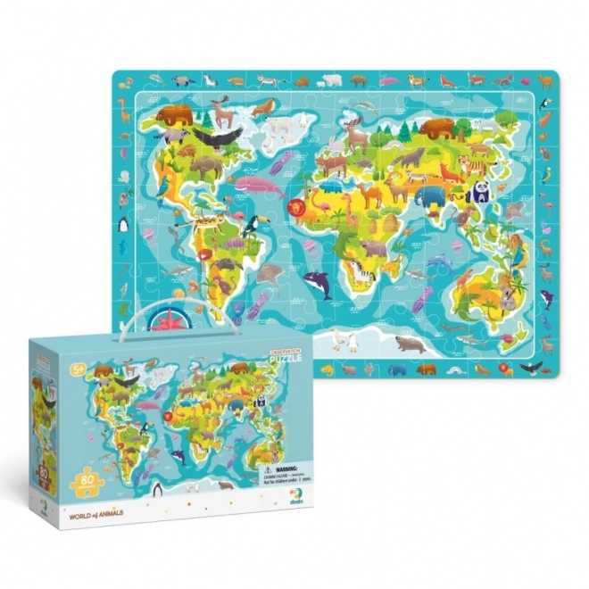DODO Puzzle Tierwelt mit Suchspiel 80 Teile