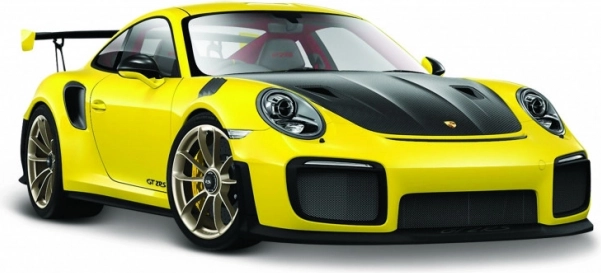 Die-cast model Porsche 911 GT2 RS yellow 1:24
