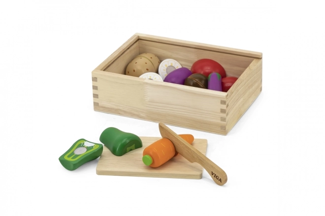 Wooden Cutting Set - Vegetables for Children