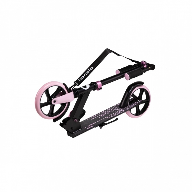 Opvouwbare step Lionelo Luca zwart met roze accenten