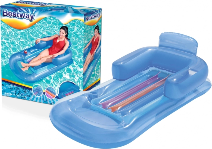 Inflatable Lounger with Backrest and Armrests BESTWAY 161 × 84 cm