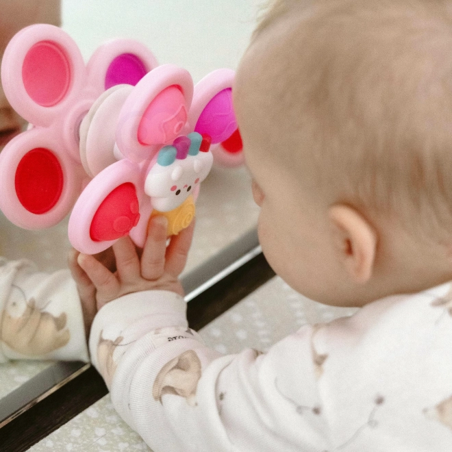 WOOPIE kids cosmic spinner pop-it sensory toy pink, set of 3 pcs