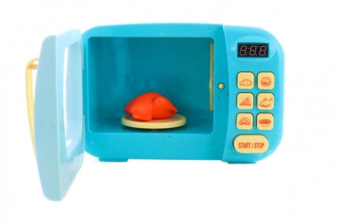Micro-ondes bleu à piles