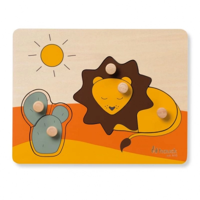 Houten puzzel - Leeuw