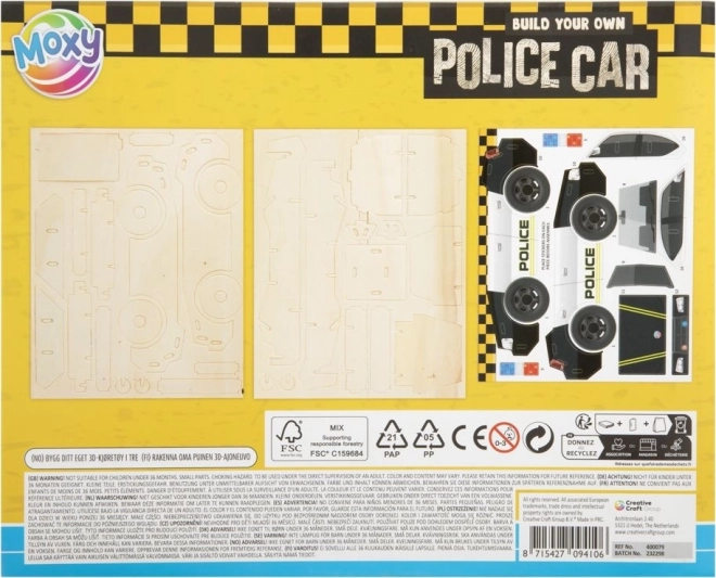 Moxy 3D Police Car Puzzle