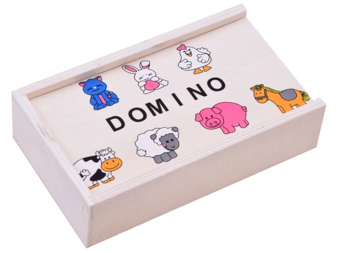 Domino puzzel gekleurde dieren