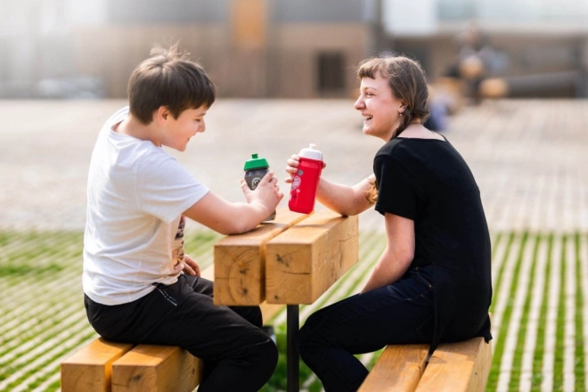 Drinkfles met voetbalthema