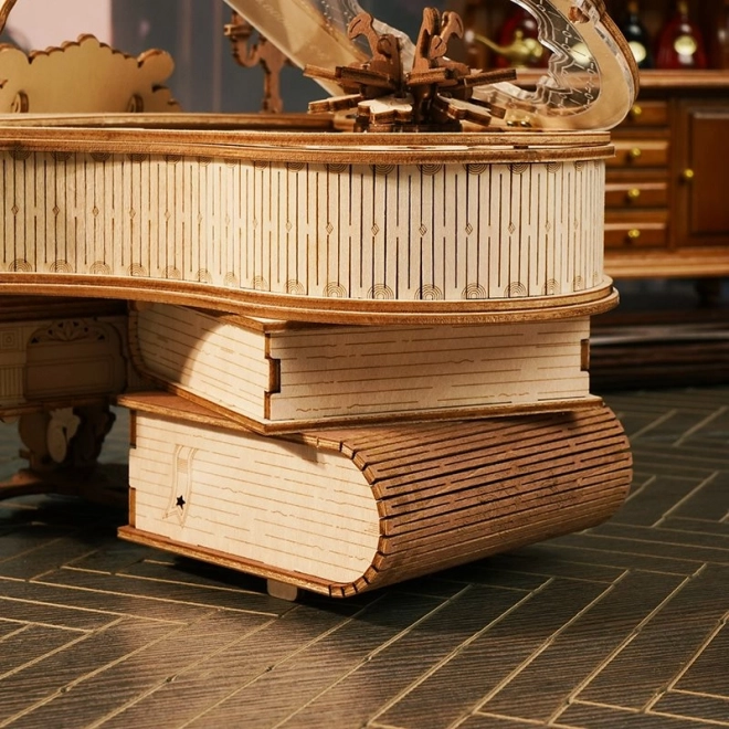 RoboTime 3D Houten mechanische puzzel Magische piano (elektrische aandrijving)