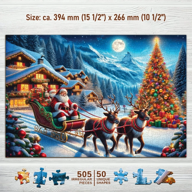 Houten puzzel Sants slee 505 stukjes
