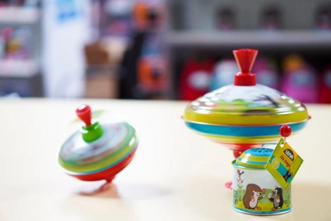 Spinning Top with Little Mole Design