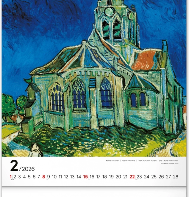 Calendrier mural Vincent van Gogh 2026