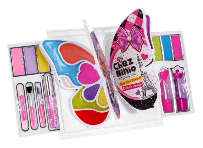 Kleurrijke make-up set Butterfly voor kinderen 3+ Cosmetica + accessoires